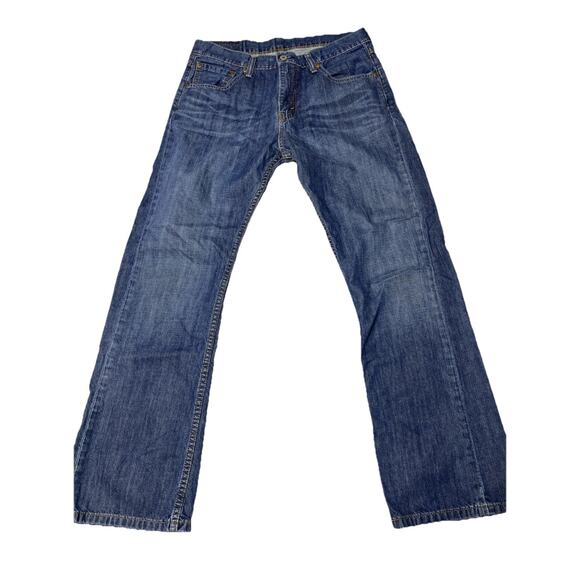 Levis 527 Jeans Mens Tag 33x30 Actual 33x29 Blue Bootcut Slim Western Dark - Picture 2 of 13